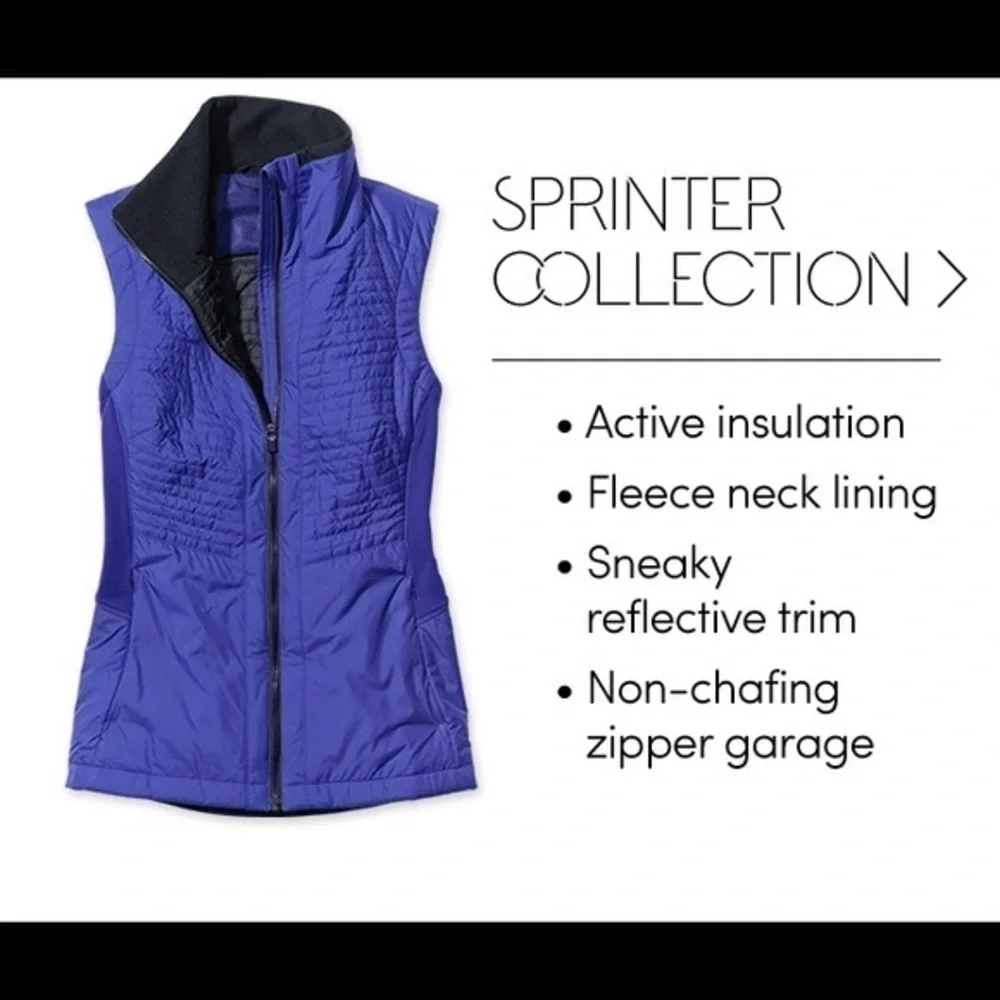 Athleta indigo zip up sprinter vest xxs